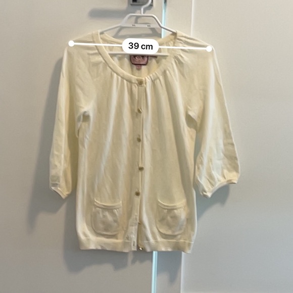 Juicy Couture Cardigan in Cream color Women Size S - Picture 6 of 10